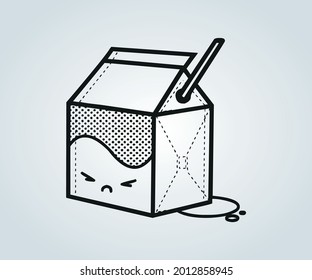 Kawaii food type of food in abstract illustration