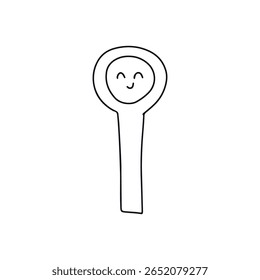 kawaii fork, spoon,apples, banana character design illustration