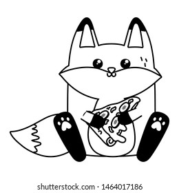 Kawaii of fox cartoon design