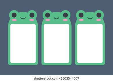Kawaii Frog Notepad. Cute To-Do List and Planner Template
