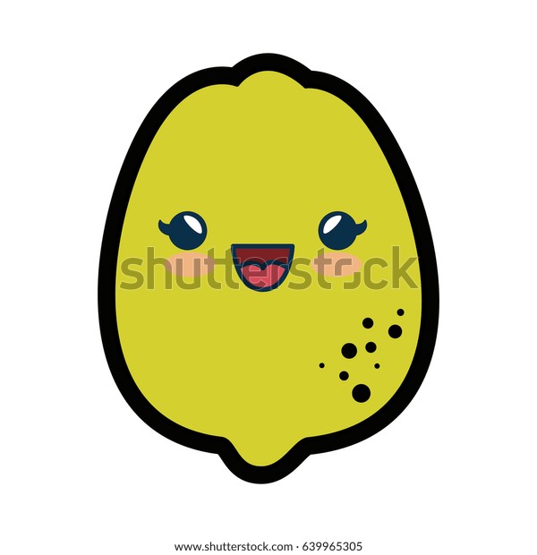 Kawaii Fruit Icon Stock Vector (Royalty Free) 639965305 Shutterstock