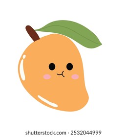 kawaii fruit mangoes cartoon character design