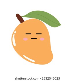 kawaii fruit mangoes cartoon character design