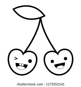 kawaii fruits design