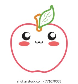 kawaii fruits design concept 