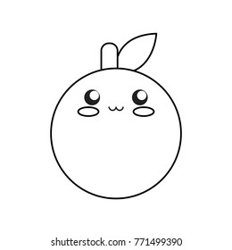 kawaii fruits design concept 