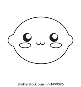 kawaii fruits design concept 