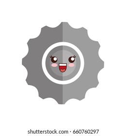 kawaii gear wheel  icon