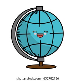 kawaii geography tool icon 