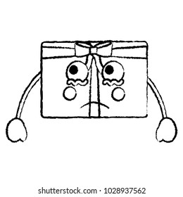 kawaii gift box cartoon facial expression