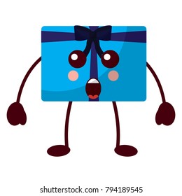 kawaii gift present surprise expression cartoon