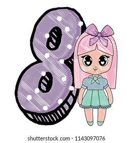 Kawaii girl design