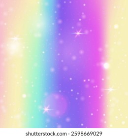 Kawaii Gradient. Pink Girl Hologram. Fairy Background. Fairytale Mystical Invite. Purple Colorful Invitation. Blue Abstract Pattern. Magic Texture. Cute Kawaii Gradient.