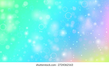 Kawaii-Farbverlauf. rosafarbener magischer Hintergrund und schönes feuriges Muster. Lila, gelbes Regenbogenhologramm. Fantasy-Wallpaper von Neon Space und Cartoon Galaxy. Grüner Kawaii-Farbverlauf.