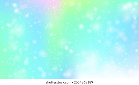 Gradiente de Kawaii. Holograma De Princesa Rosa E Belo Padrão De Arco-Íris. Fundo de fadas roxo. Luz De Doce Cósmico Com Textura De Brilho Holográfico. Gradiente de Kawaii azul.