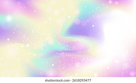 Kawaii Gradient. Pink Rainbow Background And Beautiful Magic Pattern. Purple Unicorn Hologram. Glitter And Sparkle In A Cute Fantasy Universe Space. Blue Kawaii Gradient.