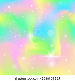 Kawaii Gradient. Purple Girl Pattern. Magic Invitation. Holographic Blurred Effect. Pink Pastel Background. Blue Mystical Hologram. Princess Backdrop. Neon Kawaii Gradient.