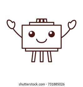 kawaii graphic design presentation board work view cartoon