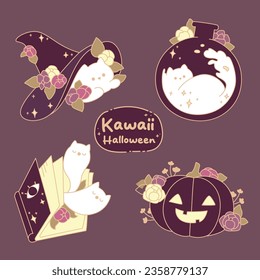 Kawaii-Halloween-Kürbiskürbis-Hexenkollektion