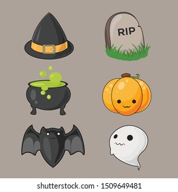 kawaii halloween cute digital clipart