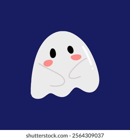 kawaii halloween decoration. crepy hat, ghost element stock