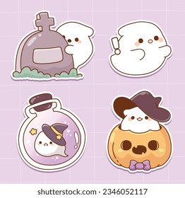 Kawaii-Halloween-Aufkleberkollektion