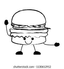 Kawaii hamburger icon