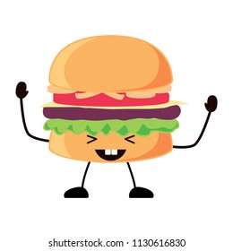 Kawaii hamburger icon