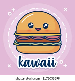kawaii hamburger icon