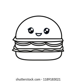 kawaii hamburger icon