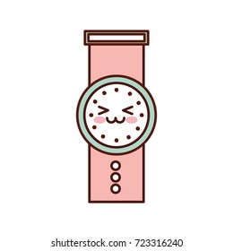 kawaii hand watch time business cartoon