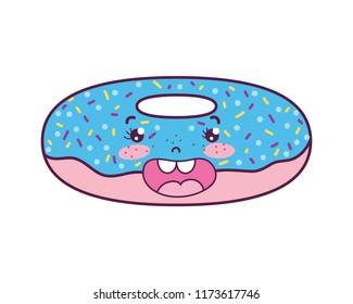 kawaii happy donut tasty snack
