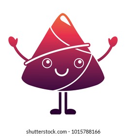 kawaii happy rice dumpling cartoon