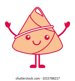 kawaii happy rice dumpling cartoon