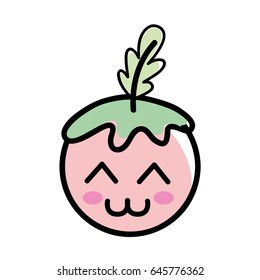 kawaii happy tomato vegetable icon