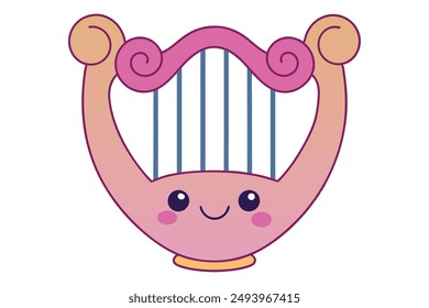 Kawaii Harp - Adorable and Cute Musical Instrument Design