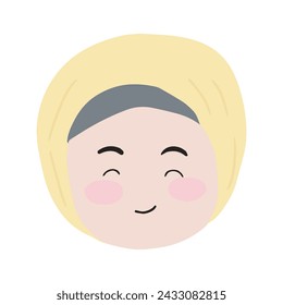kawaii head muslim wearing hijab