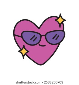 Kawaii Heart Doodle Illustration - 04