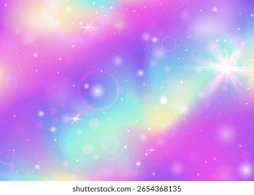 Holograma Kawaii. Gradiente de princesa rosa. Fundo Mágico. Concurso Mágico de Conto de Fadas. Convite de Pastel Roxo. Padrão Lilás Turvo. Fundo de Fadas. Holograma de Neon Kawaii.
