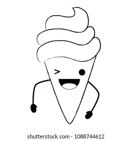 Kawaii ice cream cone