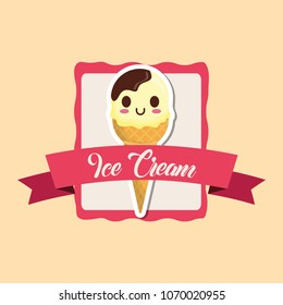 kawaii ice cream design