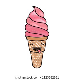 Kawaii ice cream design