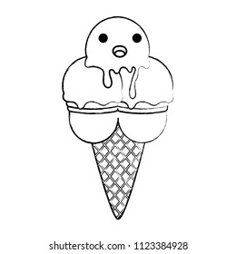 Kawaii ice cream design