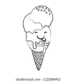 Kawaii ice cream design