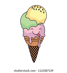 Kawaii ice cream design