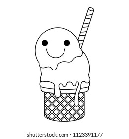 Kawaii ice cream design