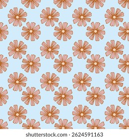 Kawaii Ice Cream and Flower Vector Seamless Pattern Collection