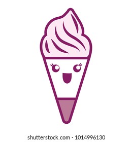 kawaii ice cream icon