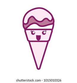 kawaii ice cream icon