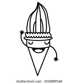 kawaii ice cream icon